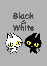 黒い猫と白い猫