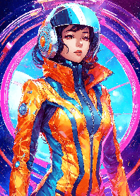 Beautiful space girl