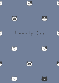 6 cats('24)pattern/blue gray