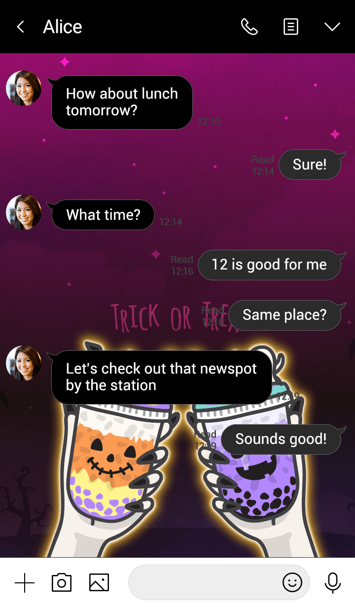 Bubble milk tea cafe 6 (Halloween)
