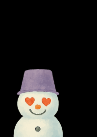 Expressive snowman5 on black