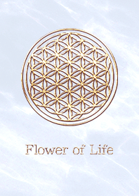 Flower of Life  - Gold (L) - Blue 02