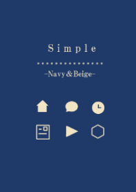 Simple navy&beige