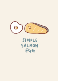simple salmon fried egg beige.