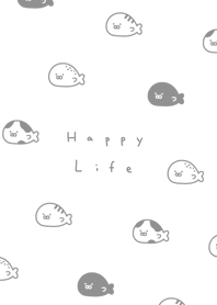ゆるいあざらし。 白とグレー
