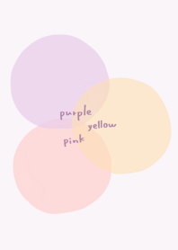 Cute simple purple x yellow x pink