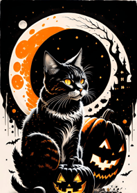 浮世絵万聖節猫 D1C40B