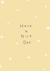 Pastel yellow and star pattern.