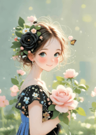 Girl and Flower V.11