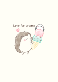 Hedgehog and Shimaenaga-ice cream- ju