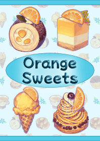 ธีม Orange Sweets (สีน้ำเงิน)