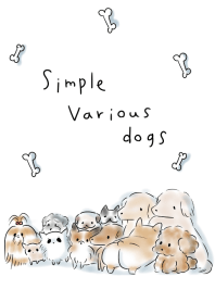 Simple Various dogs.