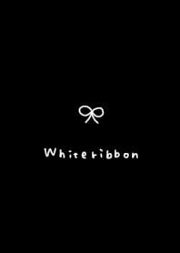 Black and white ribbon.Mini.