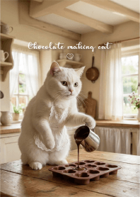 Making chocolate cats