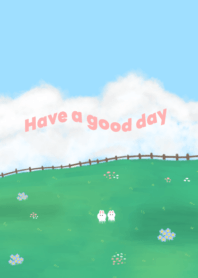 Rabbit cute : Have a good day
