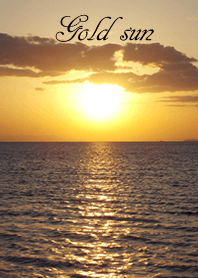 增加運氣♪太陽的力量！ 金色的天空和大海