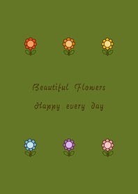 A few small flowers(Matcha green)