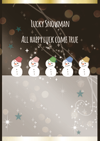 茶色＆緑 / 全運気UP 雪だるま @冬特集