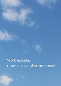 Work includes maintenance of environment