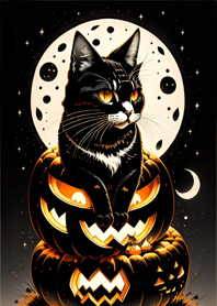 浮世絵万聖節猫 f8dC93