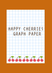 HAPPY CHERRIES GRAPH PAPER/TERRACOTTA