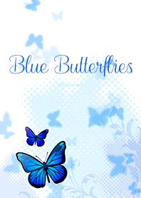 Blue Butterflies .