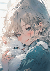 可愛森林女孩與貓咪❤❤❤