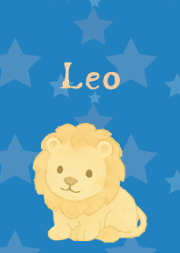 Cute Leo on blue