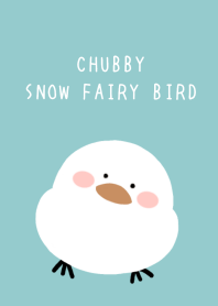 CHUBBY SNOW FAIRY BIRD/DUSTY MINT GREEN