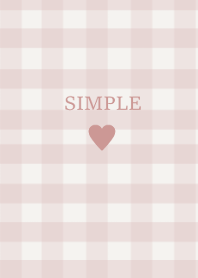 SIMPLE HEART / check beigepink