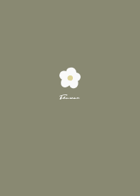 Simple Small Flower/Dull Pistachio Green