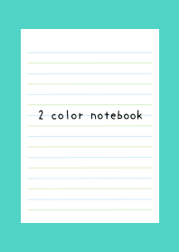 2 COLOR NOTEBOOKj-BLUE&GREEN-EMERALD