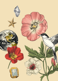 vintage flower and crystal