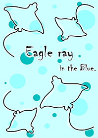 Eagle ray in the blue