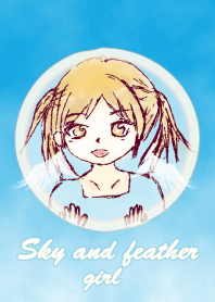Sky and feather girl