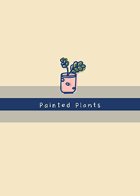 Painted plants JA-light gray yellow(Be5)