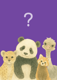 Animals tilting their heads purple