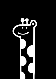 Cute giraffe and simple black theme