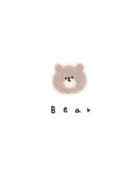 Crayon x white. Bear.
