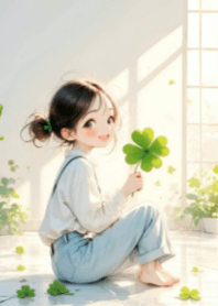 Cute Girl and a Clover V.51