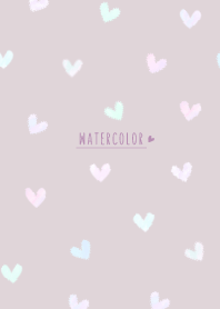 fluffy heart:watercolor/pink beige WV