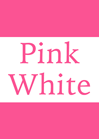 ピンク ＆ ホワイトシンプル