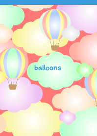 Balloons & clouds on sk...