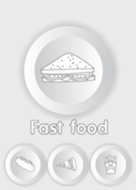 white fast food