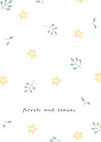 Greige Small flowers and leaves 02_2