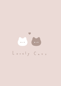 Lovely Cats (pattern)/pink beige LB
