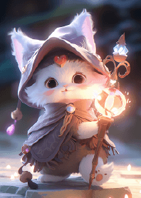 White robe wizard cat Part2