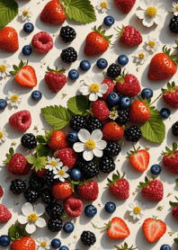 A lots of Fresh berries