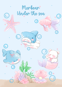 Merbear under the sea (blue)