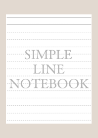 SIMPLE GRAY LINE NOTEBOOK-BEIGE